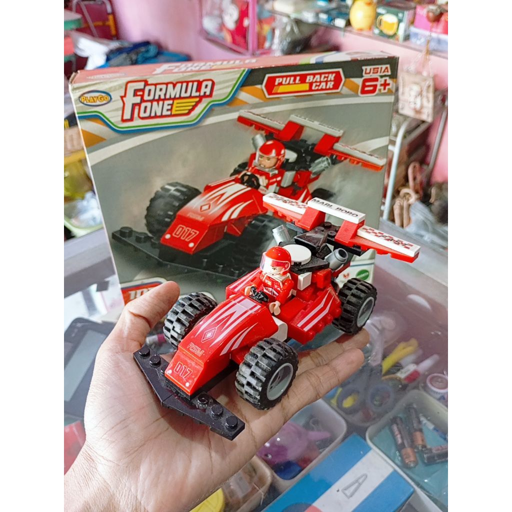 Mainan Brick Lego Pullback Formula One Merah