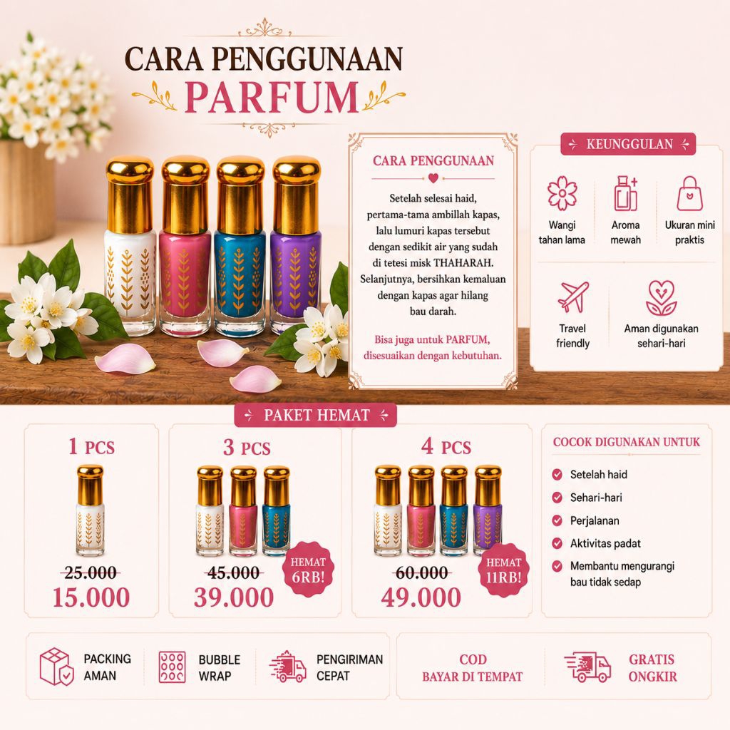 MISK THAHARAH 3ML(PAKET 4)