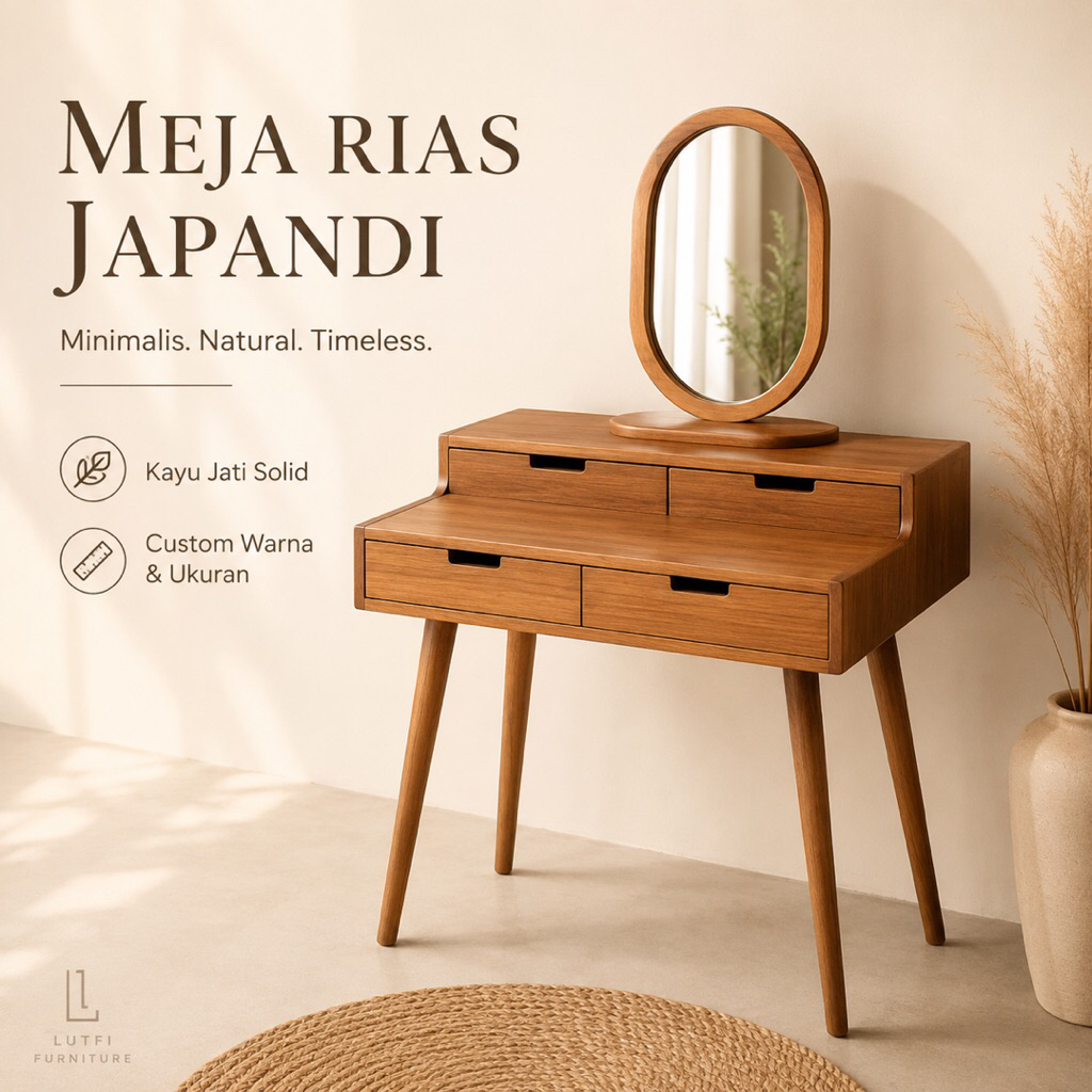 Meja Rias Japandi