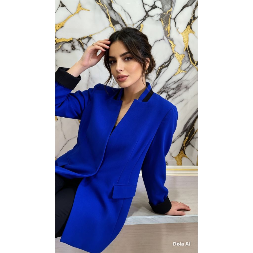 Blazer biru cantik ld 90-94