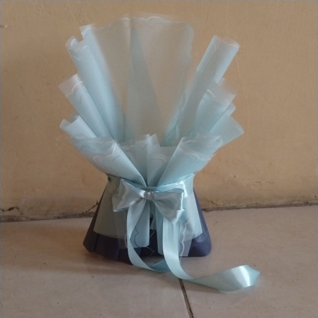 kerangka buket chellophane awan
