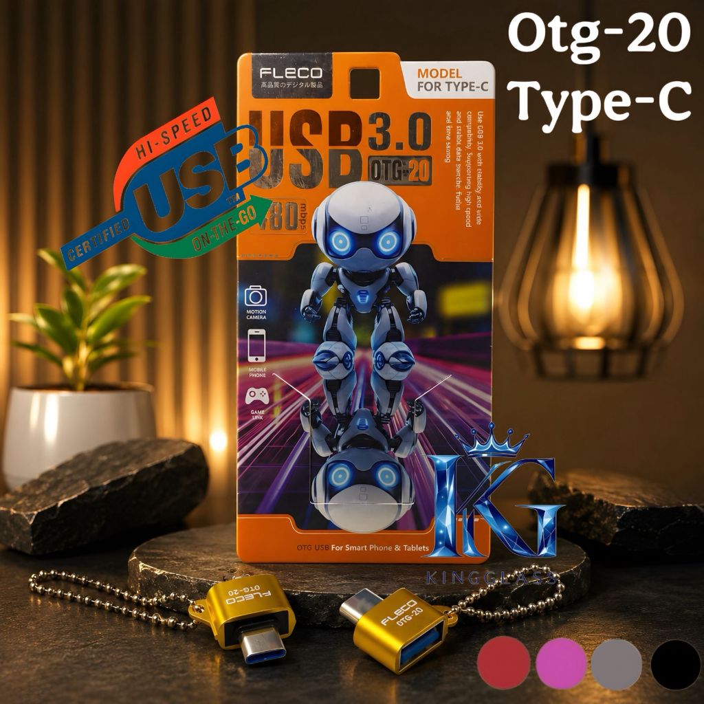 Fleco OTG-20 Type C USB3.0 Adapter Flash Disk High Speed Data 480Mbps [ROXY]