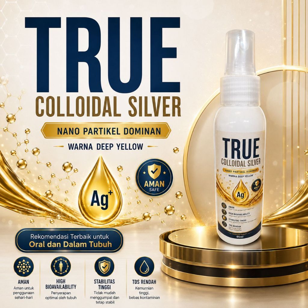 TRUE Colloidal Silver bukan Ionic Silver spray 100ml