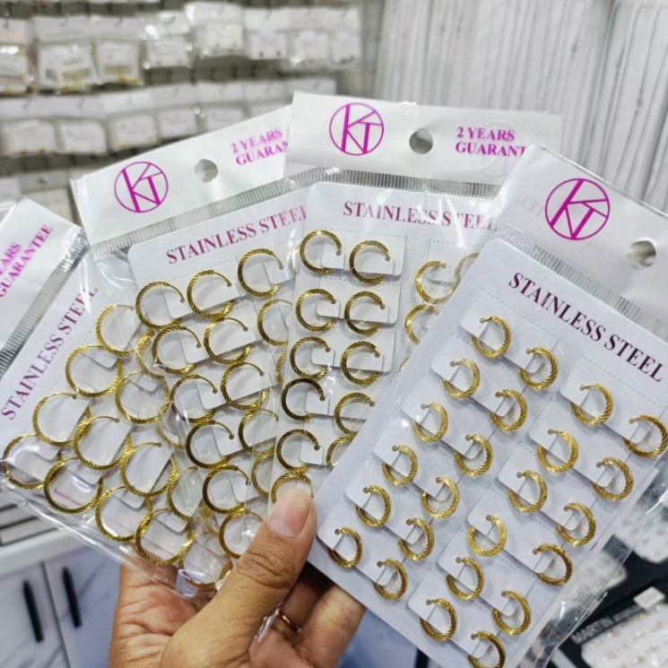 anting titanium per 12 pcs