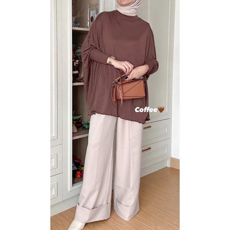 BATWING KNIT RIBBY - OVERSIZE BLOUSE