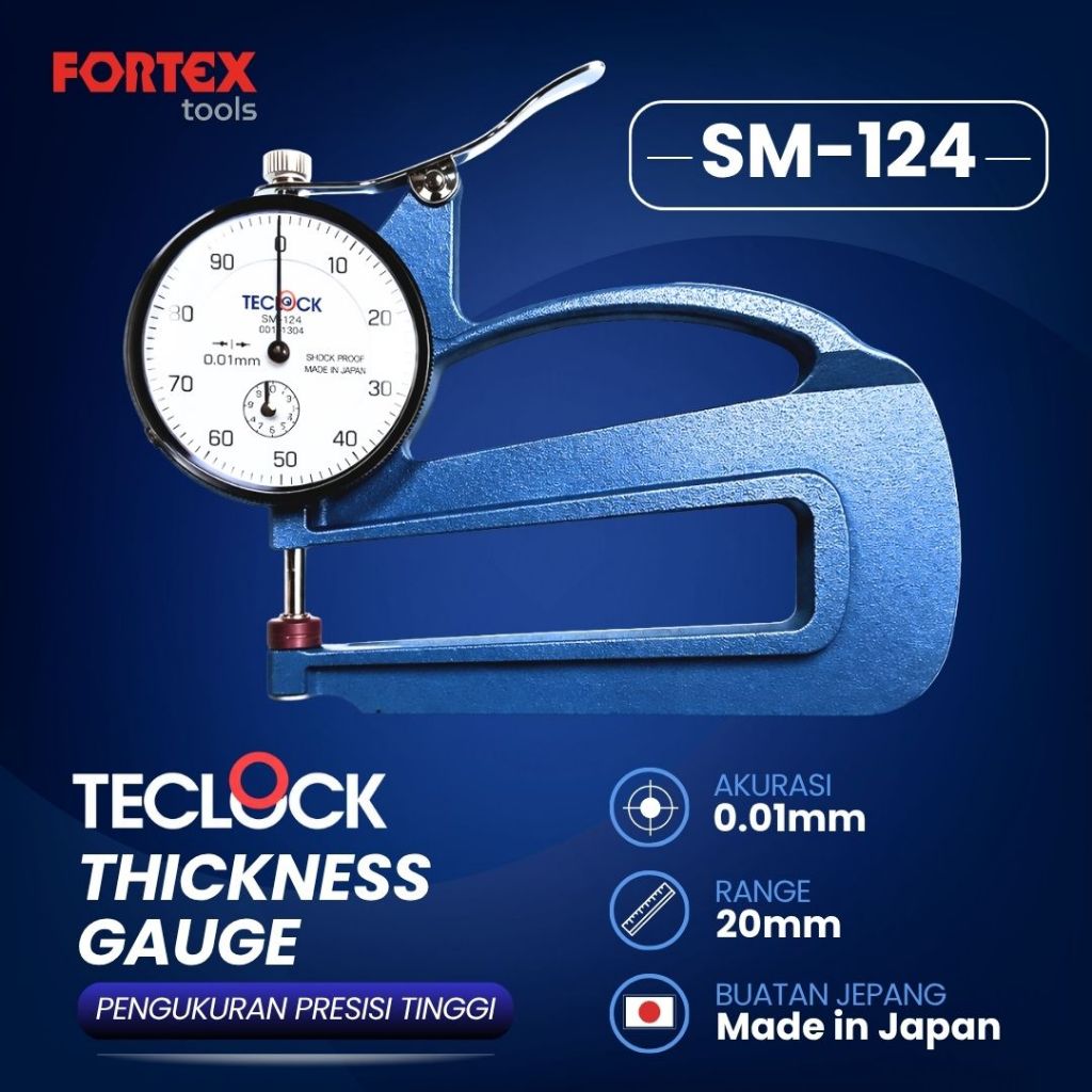 Fortex - Teclock Thickness Gauge, Type: SM-124