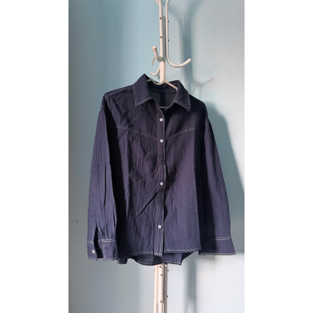 blue jeans kemeja