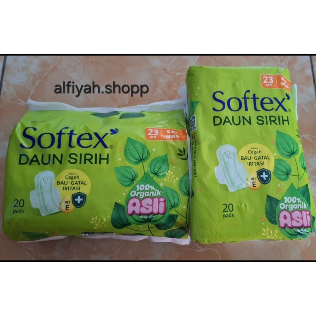 softex daun sirih 23 cm wing 20 pads