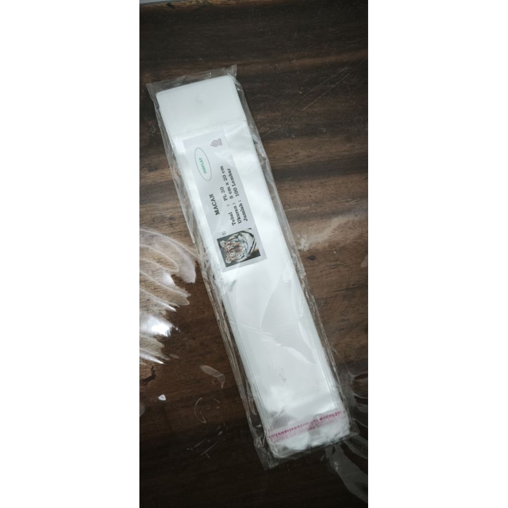 Plastik OPP gantung 5x20