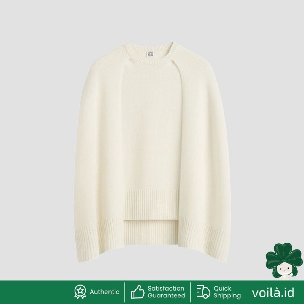 Crew Cape Knit Layered Ecru