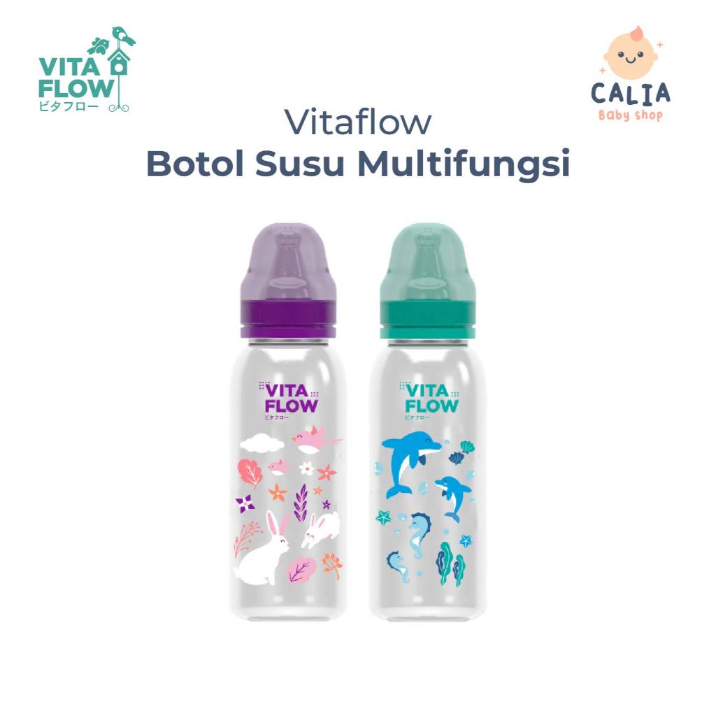 VITAFLOW Botol Susu Multifungsi PP 240ml Dot Size S