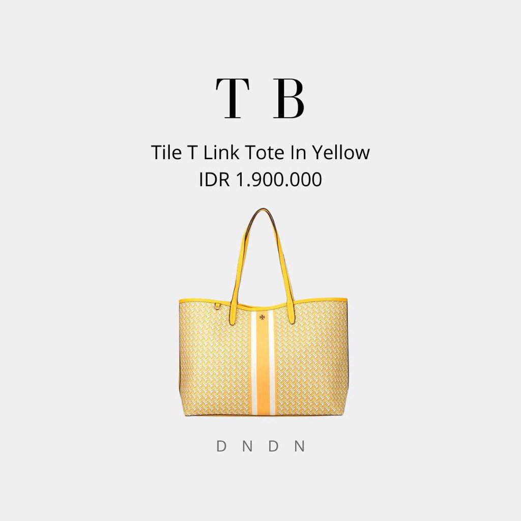 Tile T Link Tote In Yellow