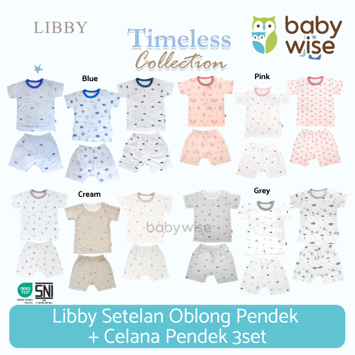 Libby Setelan Oblong Pendek + Celana Pendek 3set