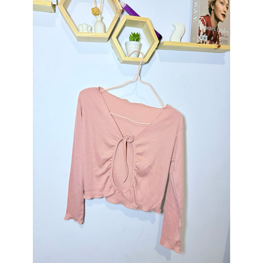cardi Korean pink