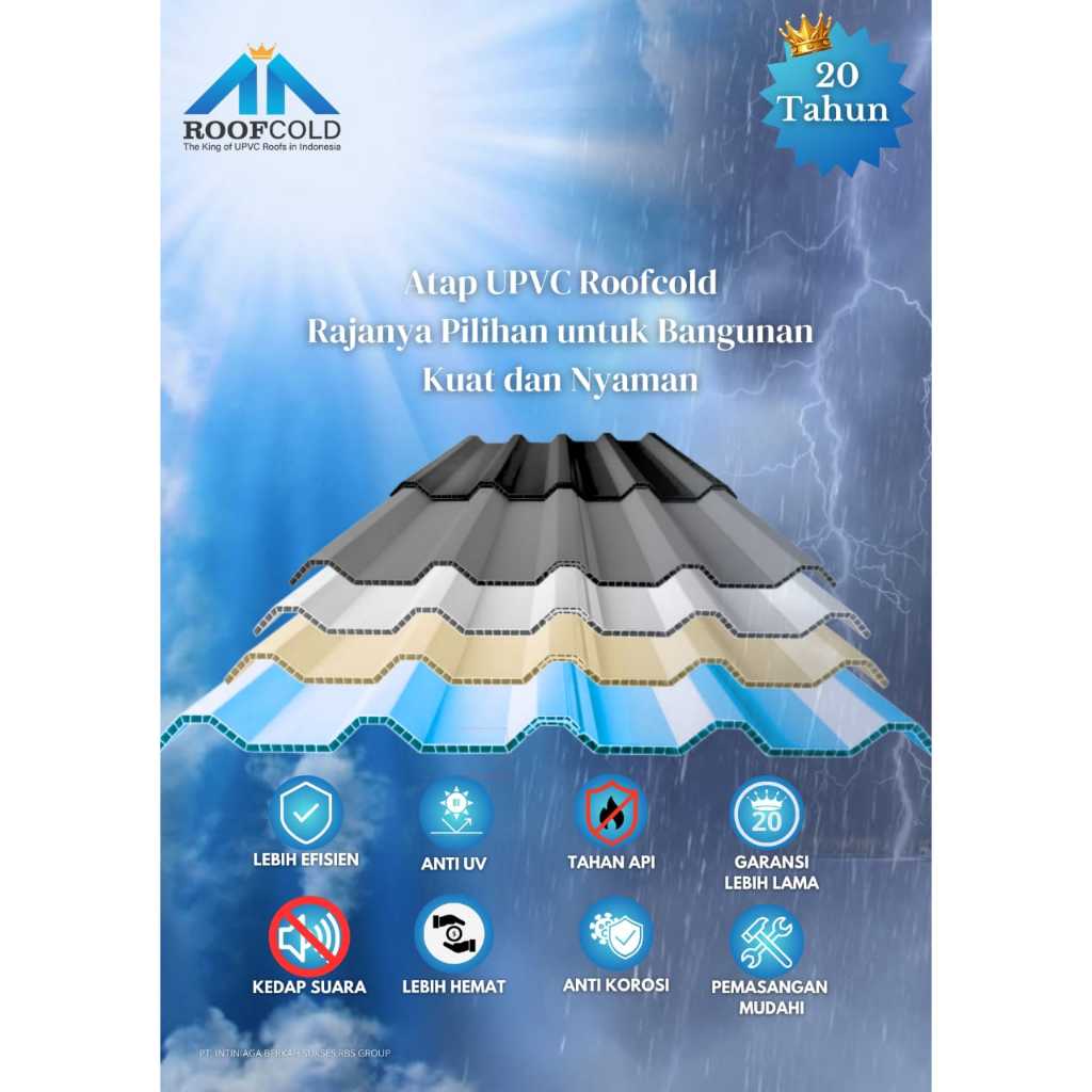 Atap UPVC Roofcold 860 Twinlite