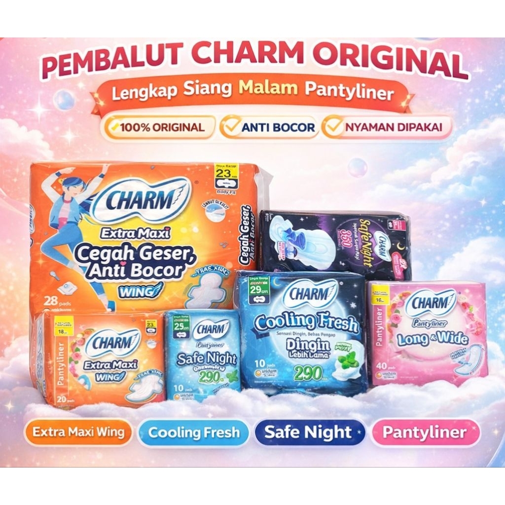 CHARM PEMBALUT DAN PANTYLINER