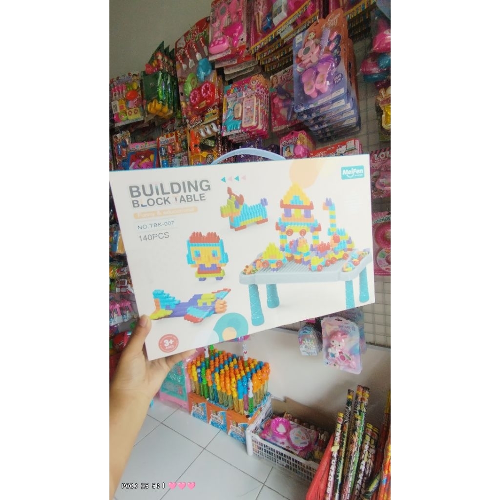 MAINAN edukasi anak block "building block table"