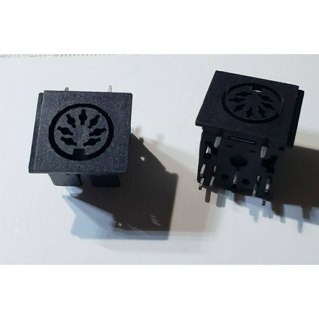 DIN 7 PIN CIRCULAR JACK FEMALE PCB MOUNT