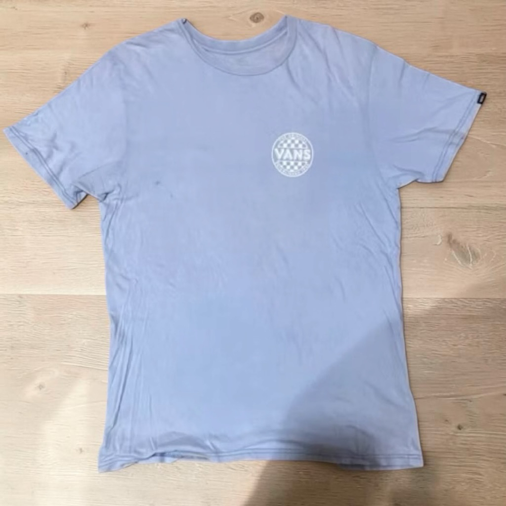 kaos vans biru muda