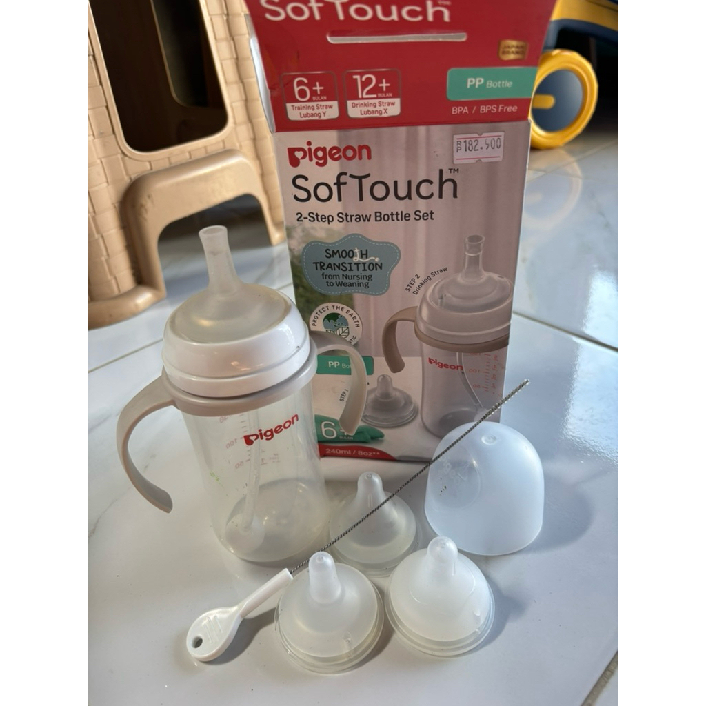 pigeon soft touch 2 step strwa bottle set