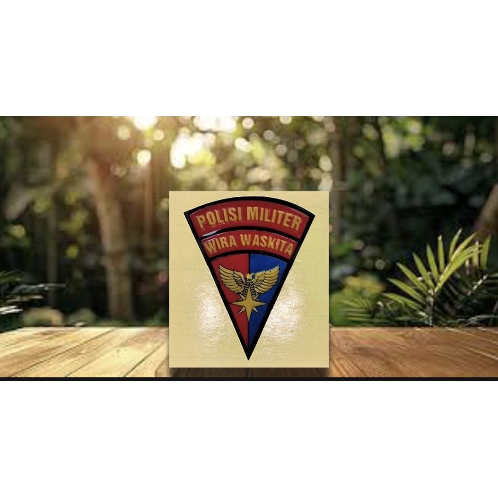 STIKER EMBOS LOGO POM AU SEGITIGA