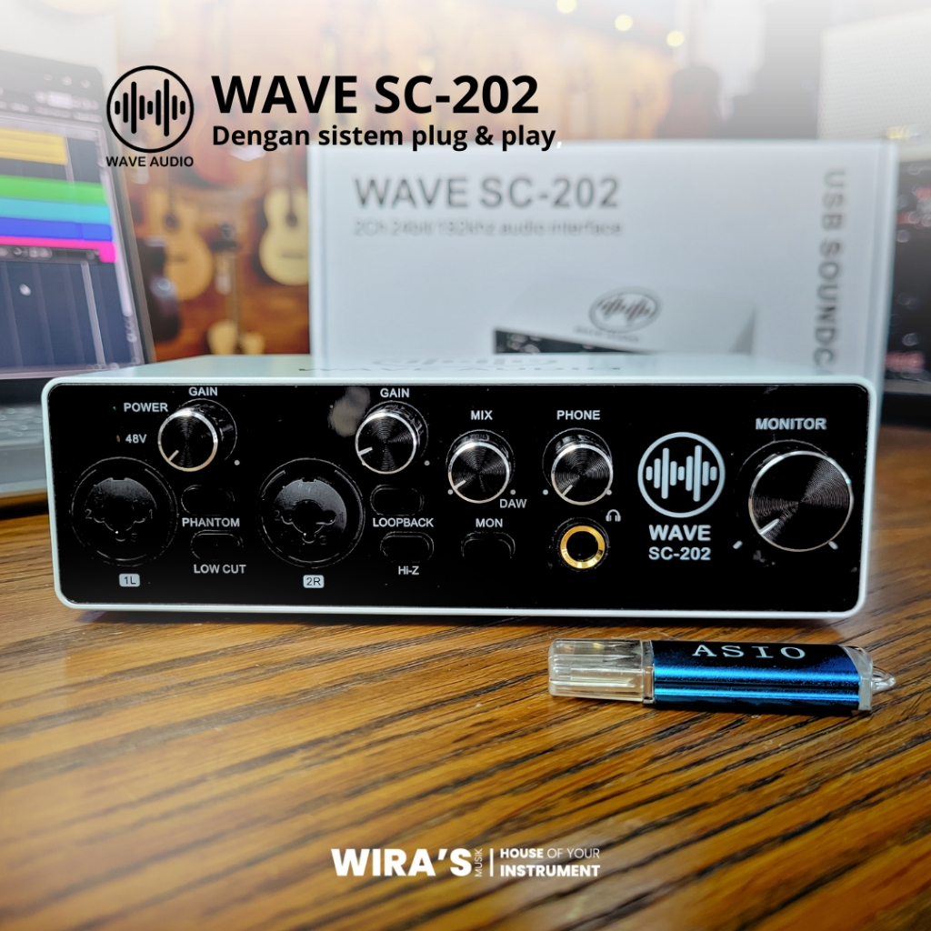 WAVE SC202 Soundcard USB interface recording sequencer 2ch