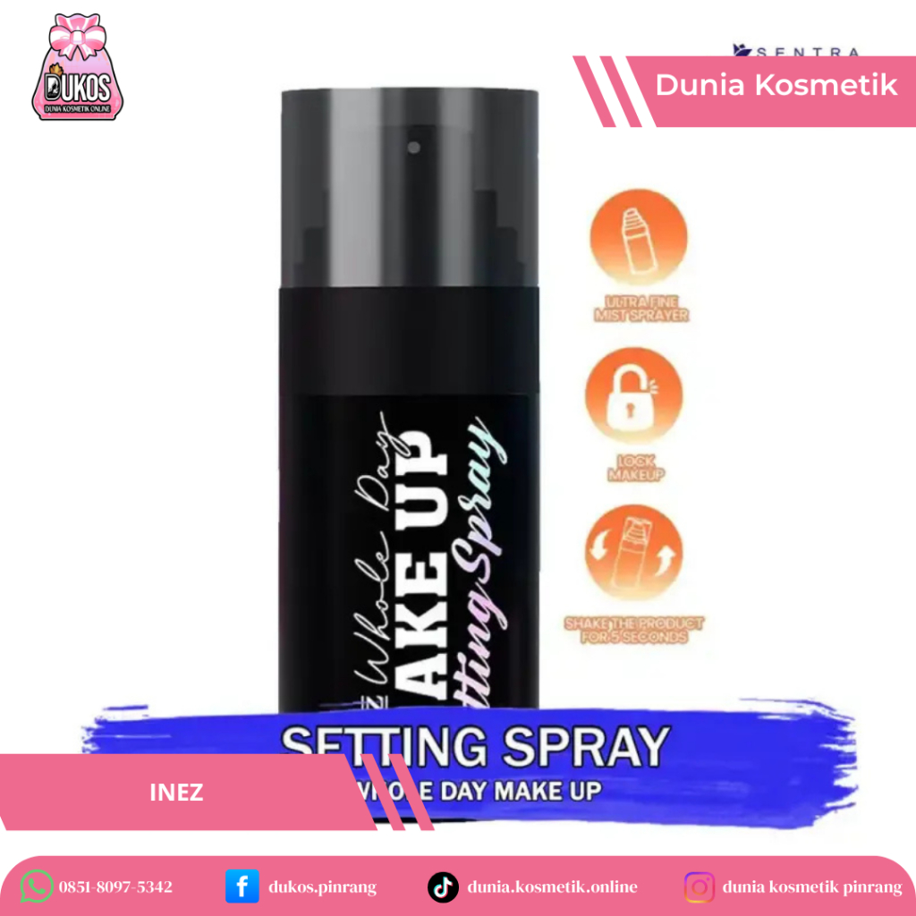 inez whole day makeup setting spray