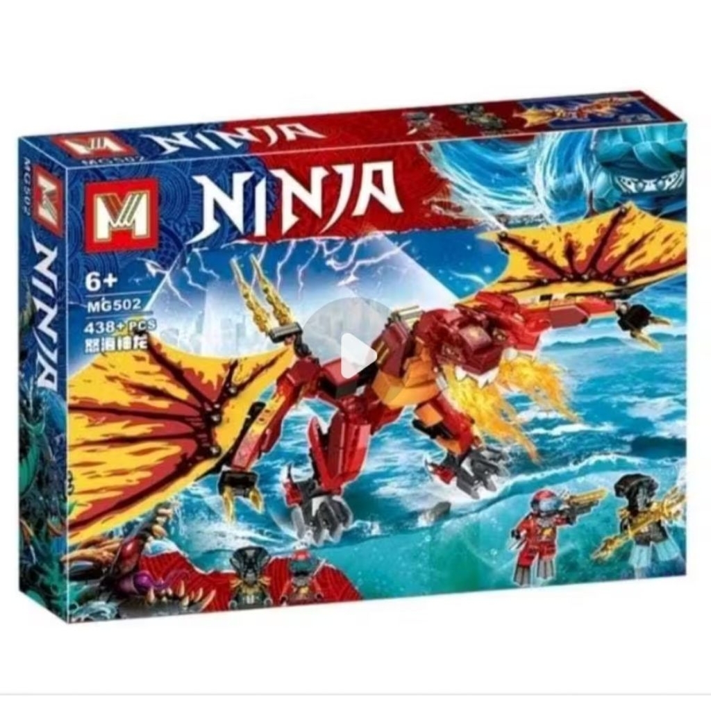 Mainan Bricks Ninjago Red Fire Dragon MG502