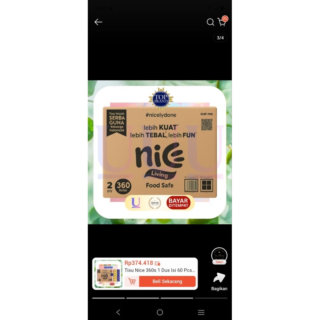 TISU NICE KARTONAN ISI 180 SHEET