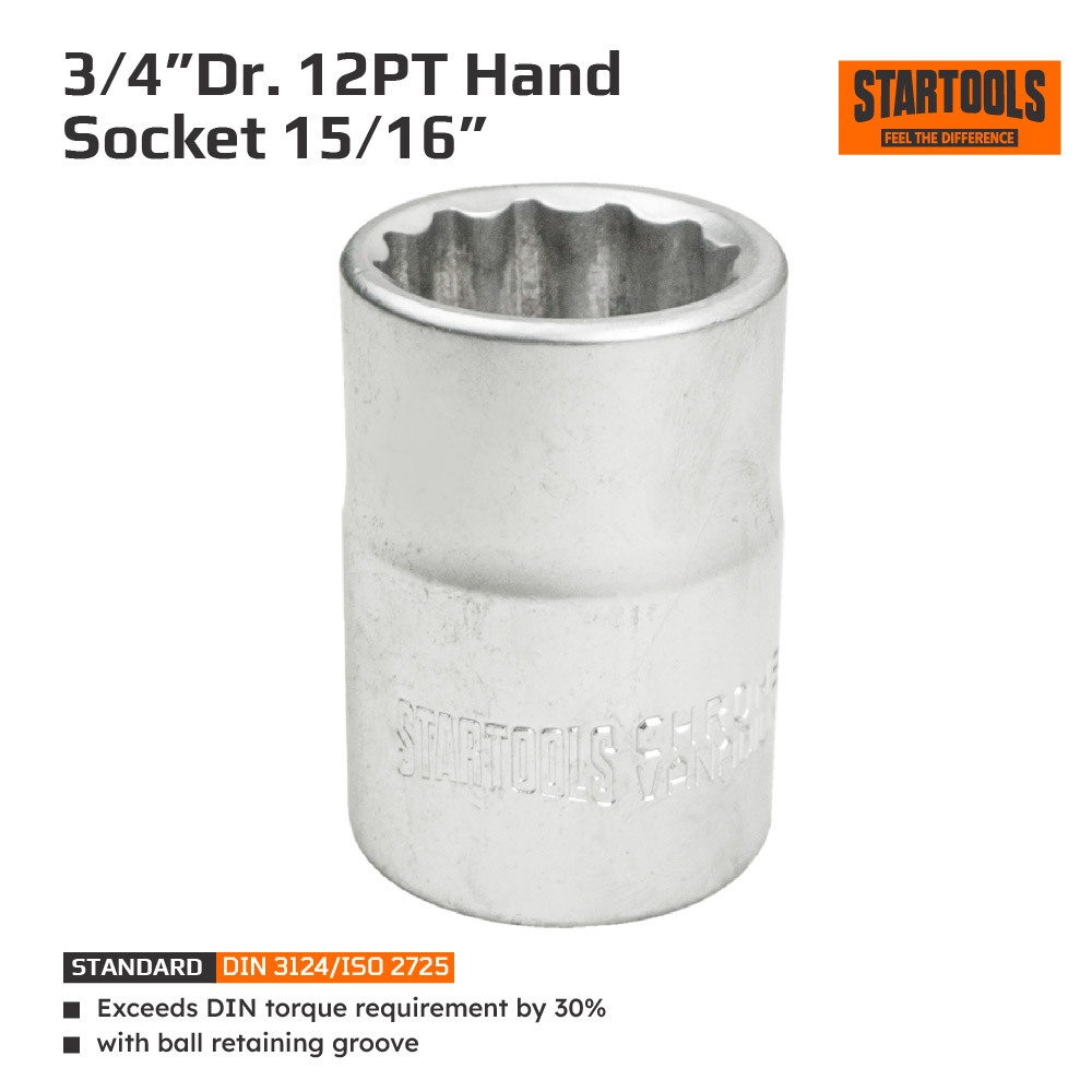 STARTOOLS Kunci Sock / Hand Socket / Socket Drive 3/4" 12PT/Point 15/16”