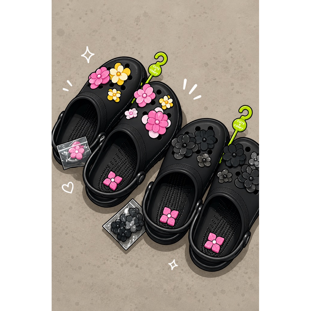 Sandal Karet Bunga Premium