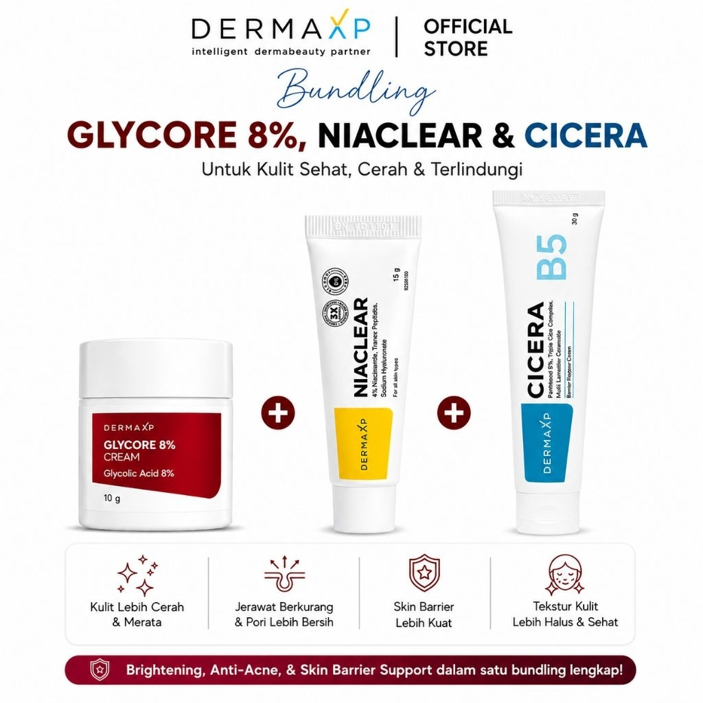 DERMA XP - Bundling Glycore 8% + Niaclear + Cicera