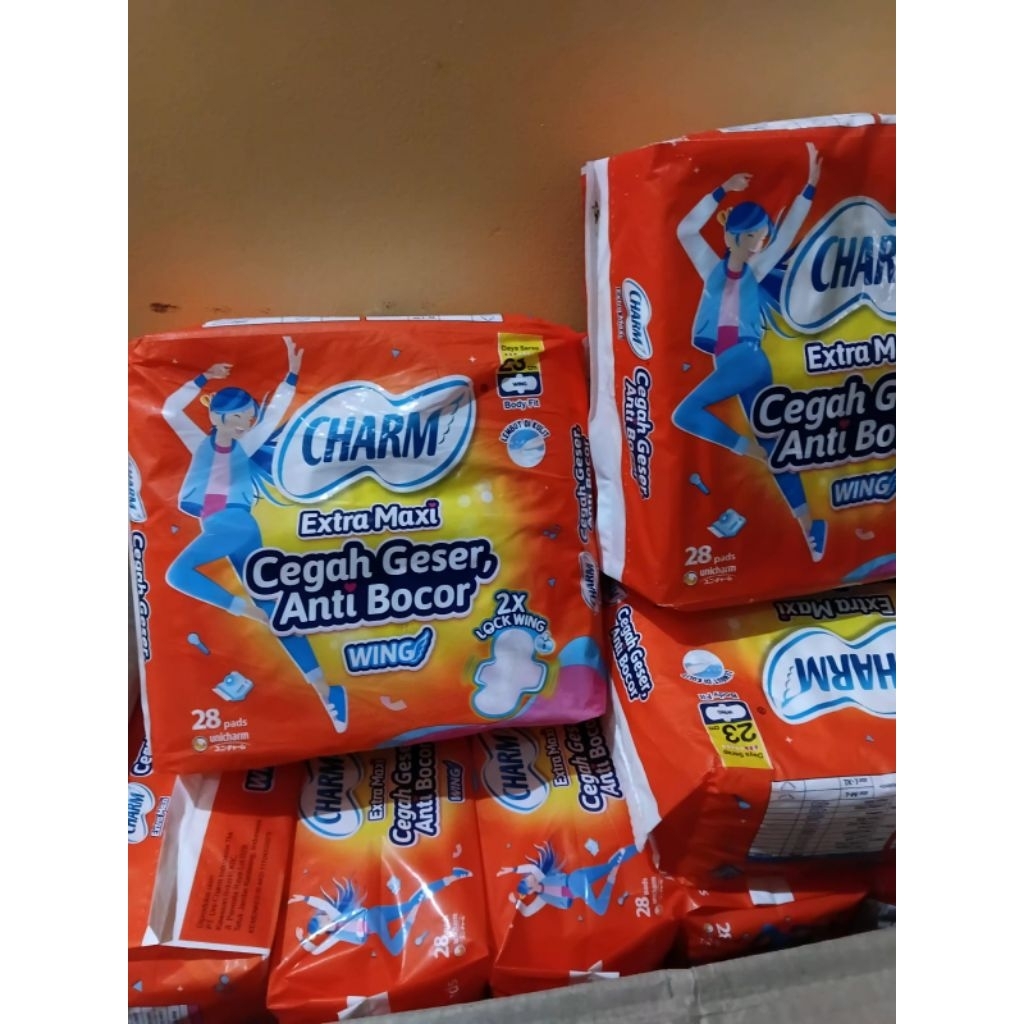 charm extra maxi Wing 28 pads(23cm)