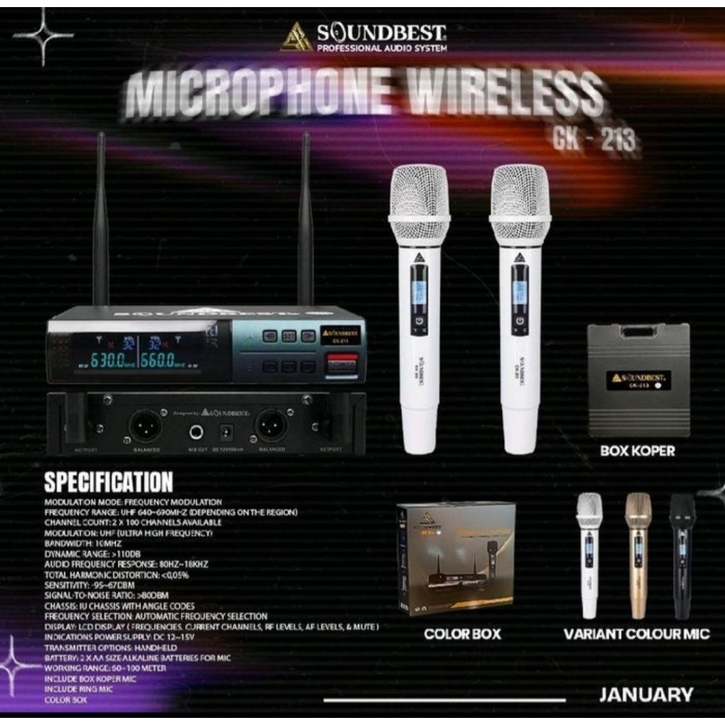 Mic Wireless Soundbest CK213 Original