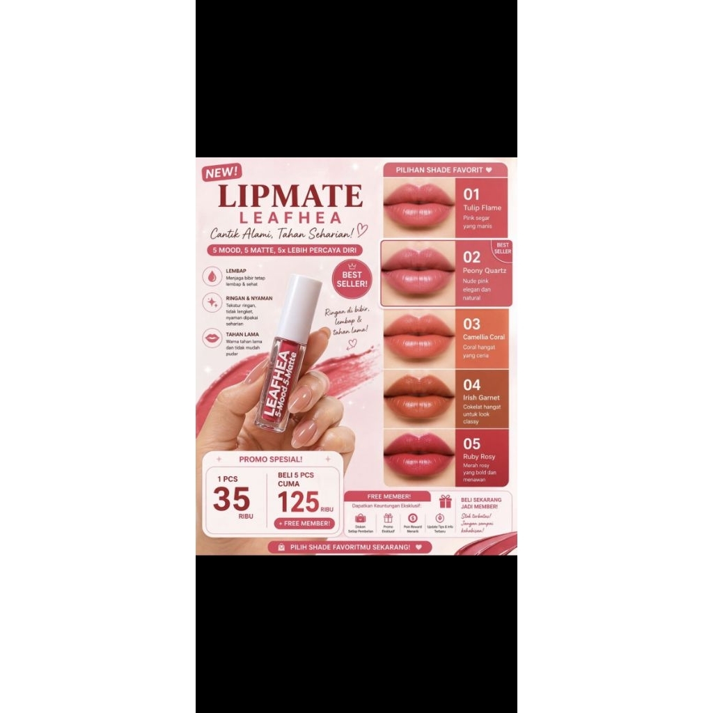 LIPMATTE LEAFHEA TRANSFERPROF TRAVEL SIZE