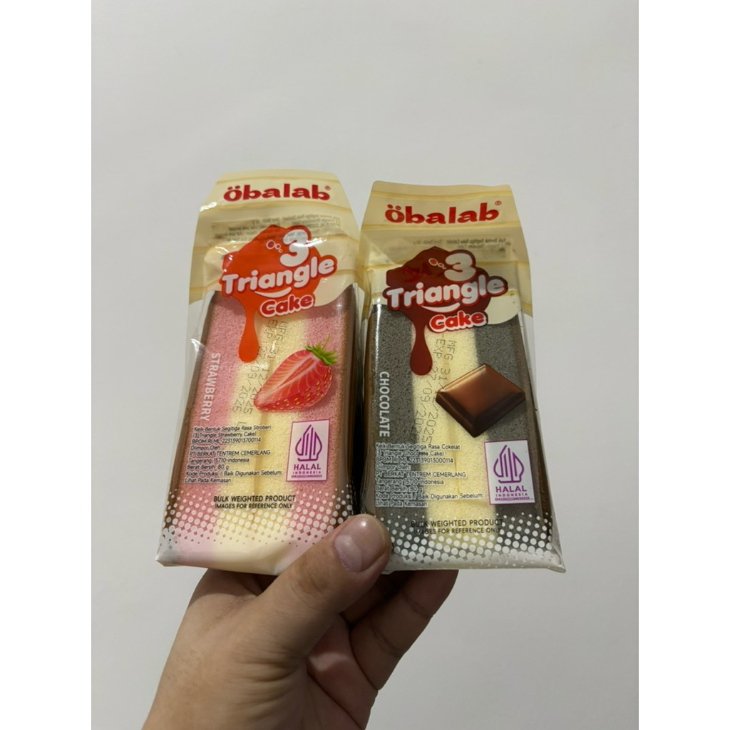Obalab Cake Triangle Strawberry,Chocolate,Cheese,Green Tea