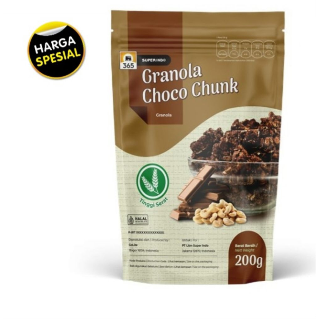 365 granola choco chunk 180gr