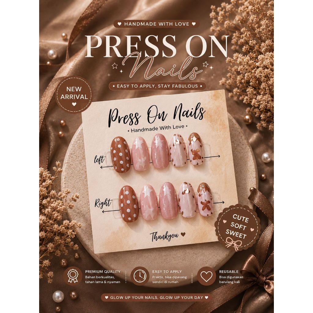 Custom Desain Press On Nails