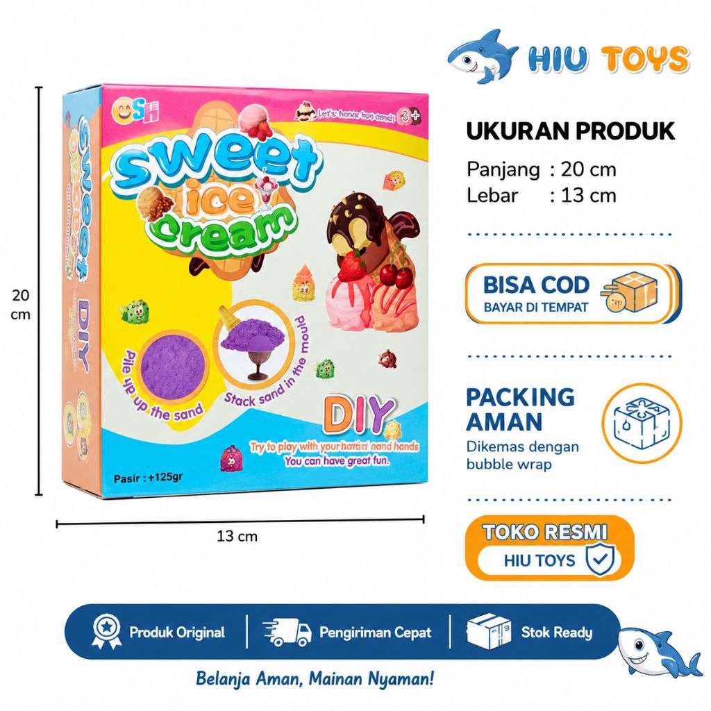 (BISA COD) MAINAN PASIR CETAK ICE CREAM