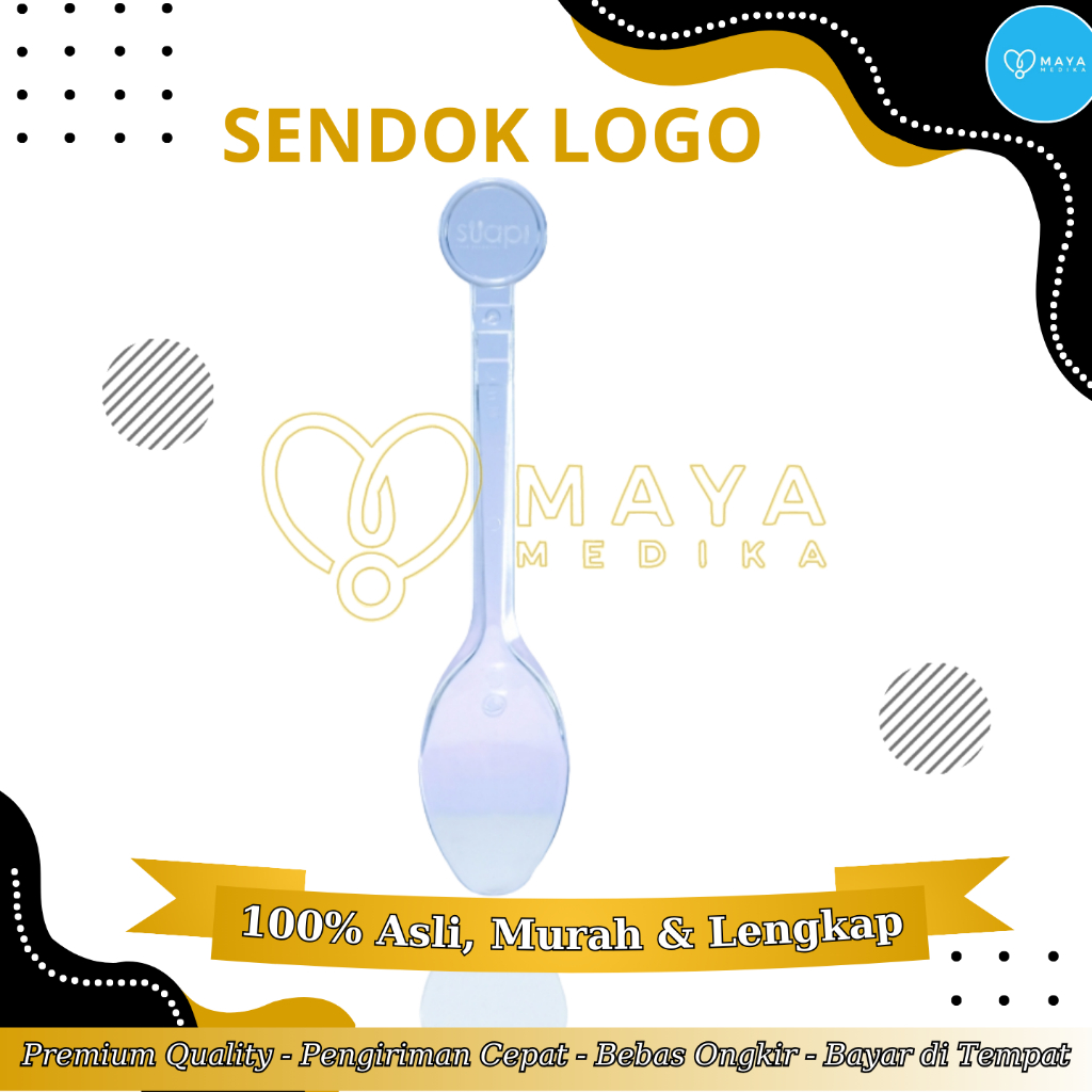 Suapi Sendok Logo Transparan - 1 Pack Isi 50 Pcs