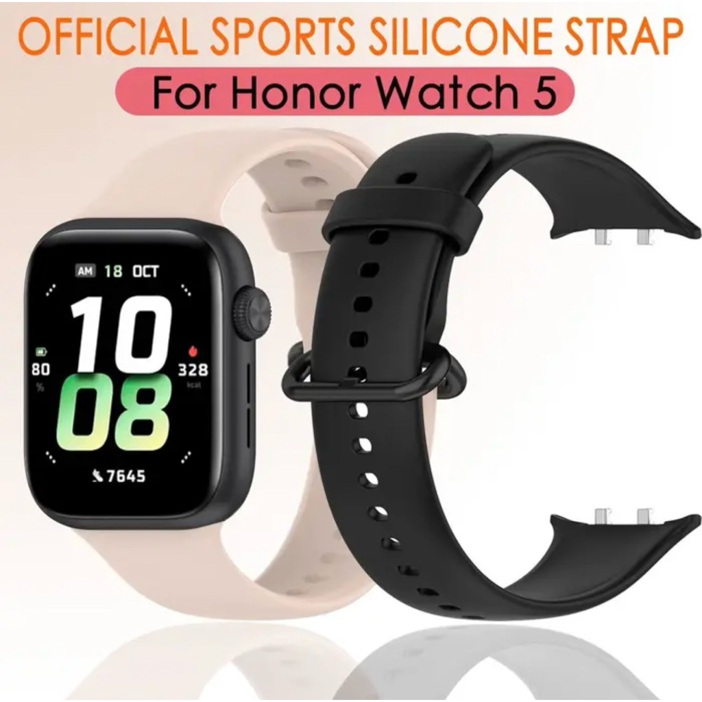 Premium Silicone Strap For Honor Watch 5”