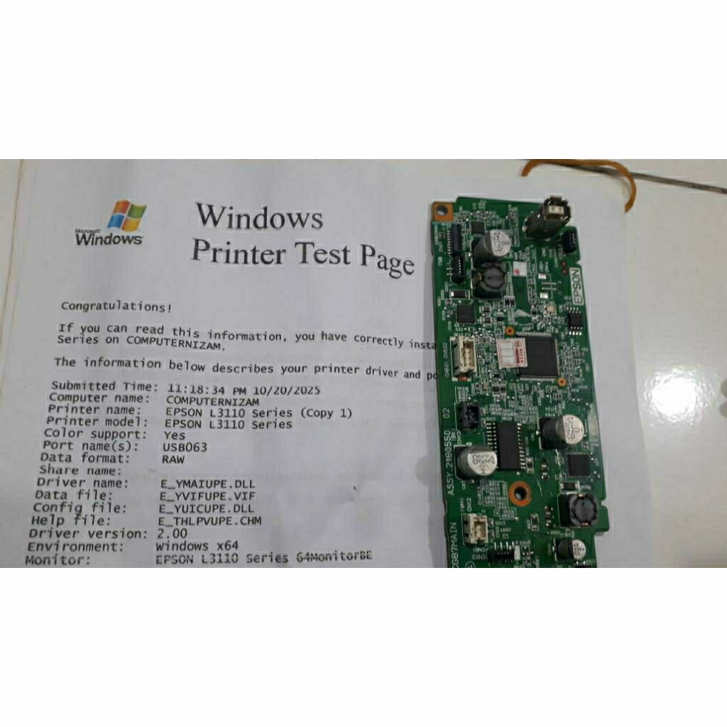 Mainboard Printer Epson L3110 board logic