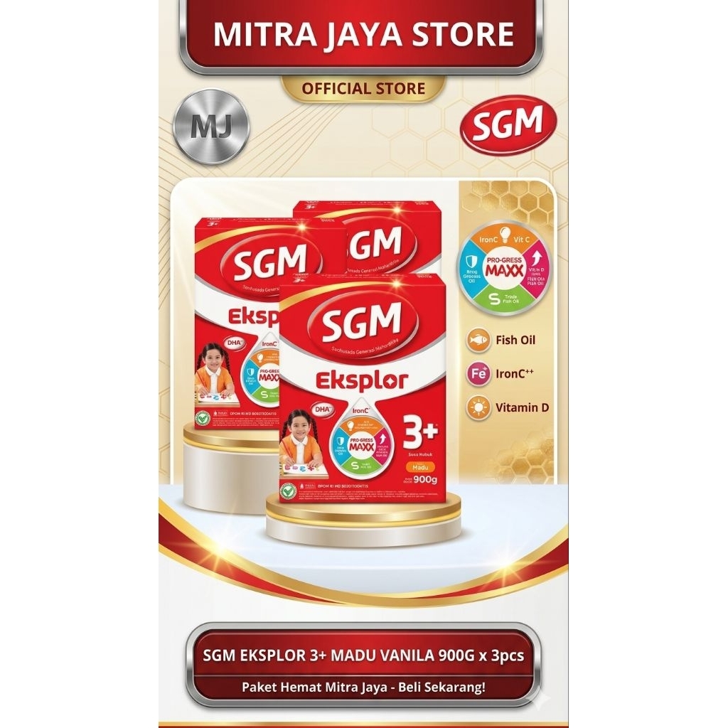 SGM Eksplor 3+ Madu Vanila x3pcs