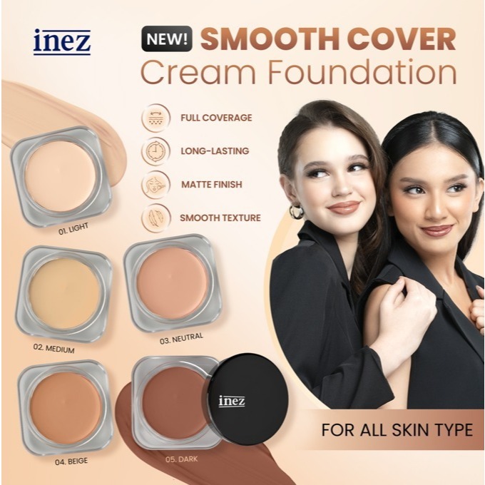 INEZ Smooth Cover Cream Foundation (Full Coverage)