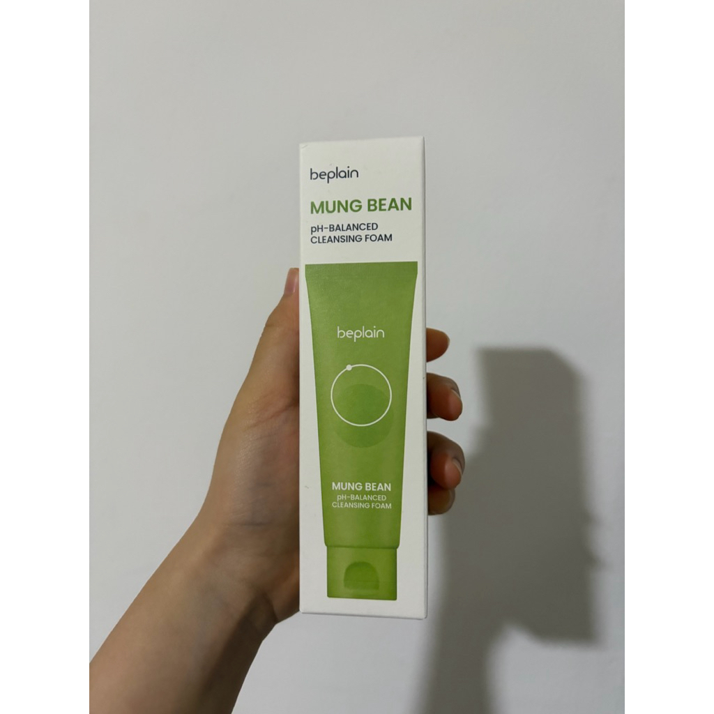 beplain mung bean ph-balanced cleansing foam size 80ml (NEW)