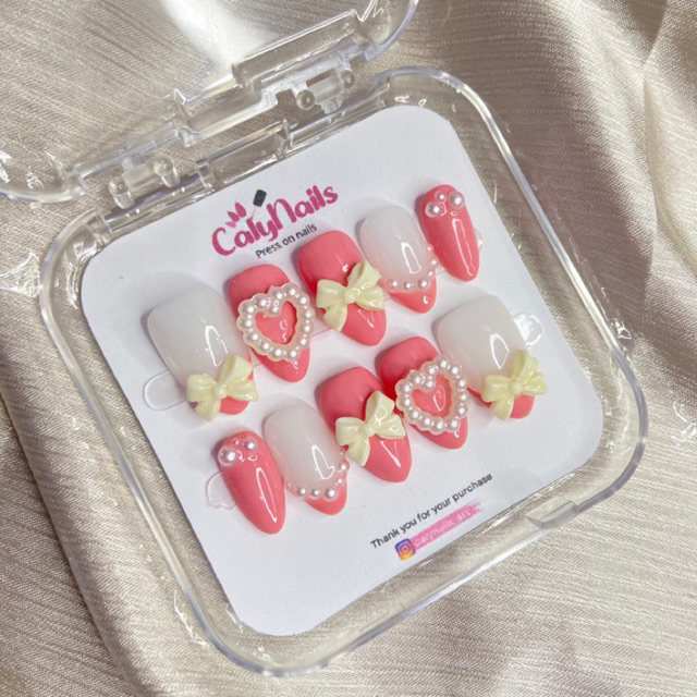 ARS03 Pink White CalyNails