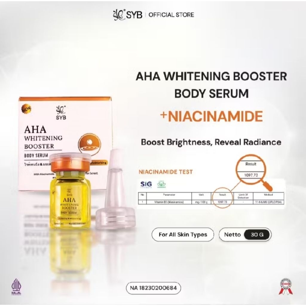 SYB AHA WHITENING BOOSTER BODY SERUM