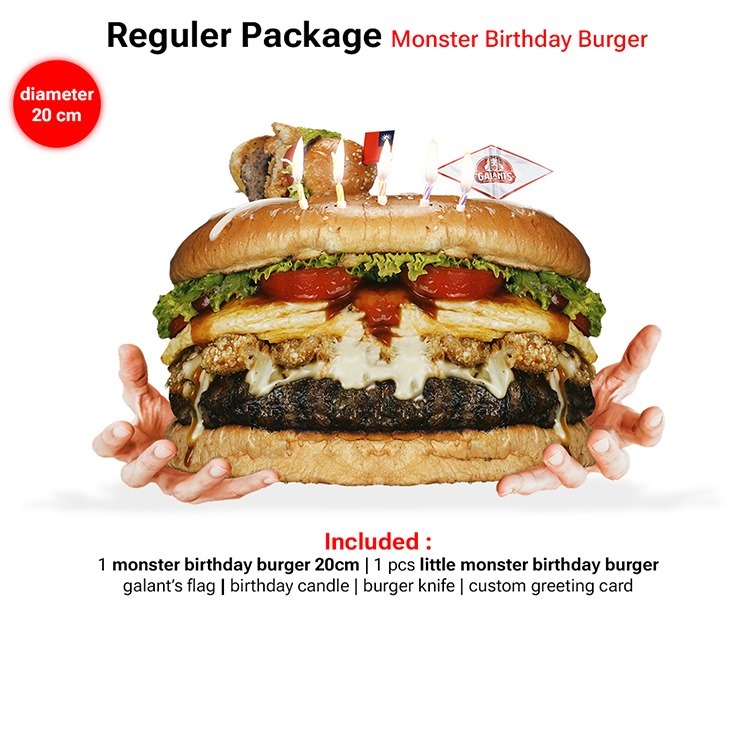 Reguler Package Monster Burger 20cm