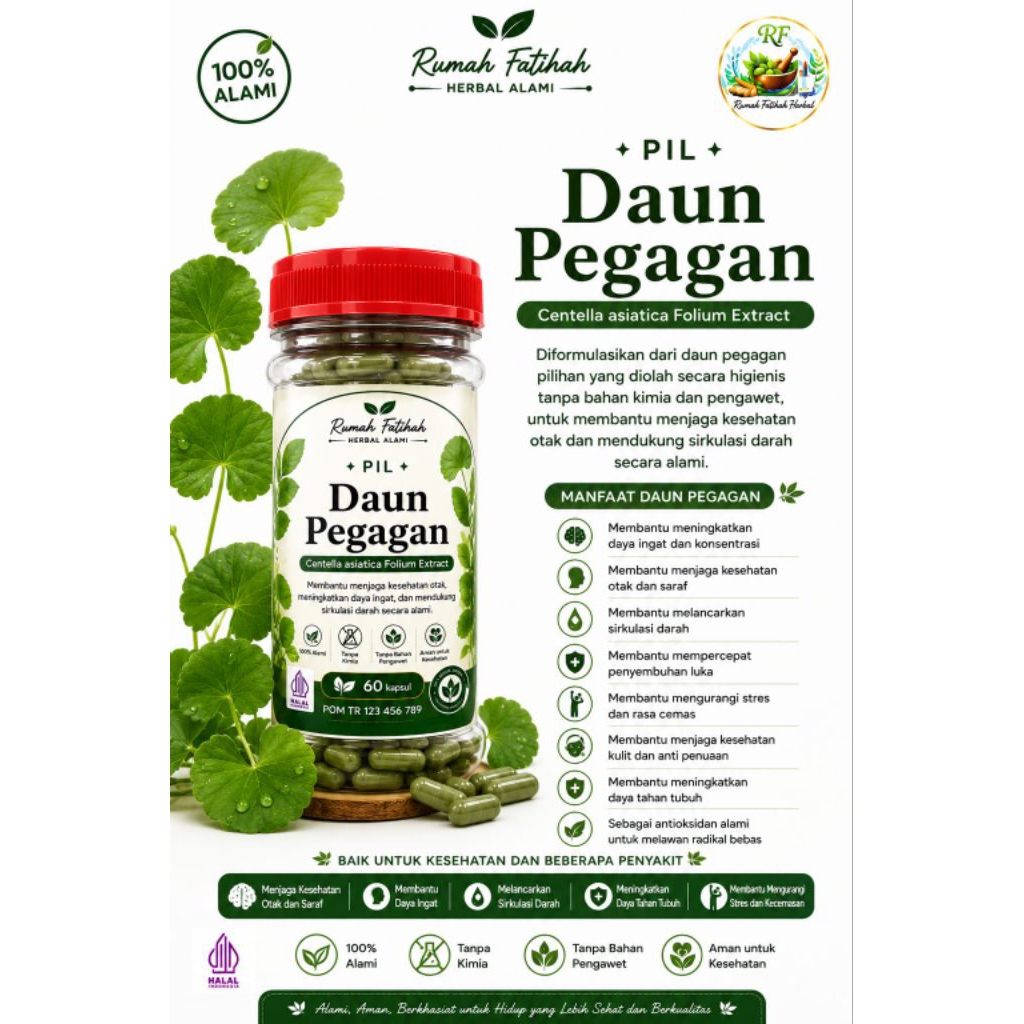 kapsul daun pegagan asli