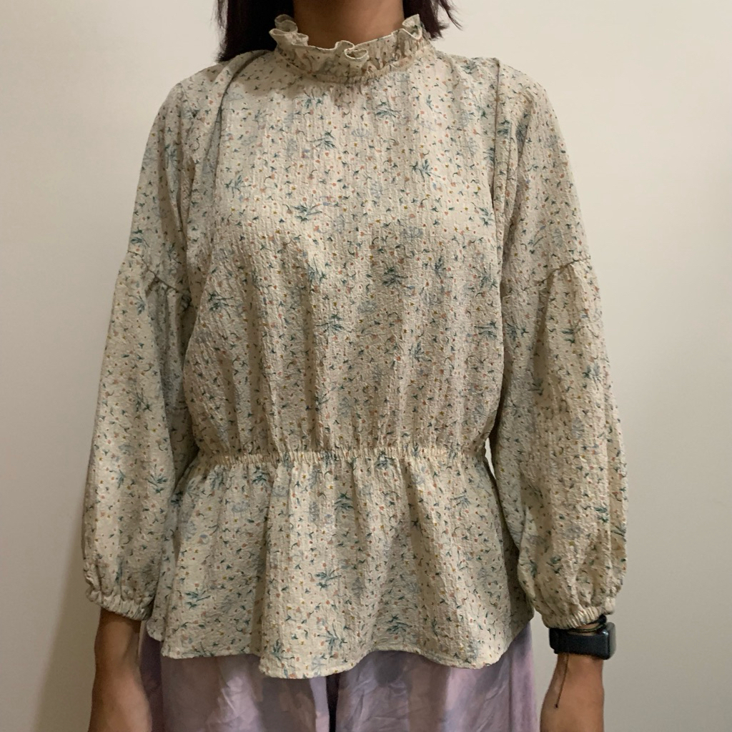 PRELOVED Blouse Bunga NETT